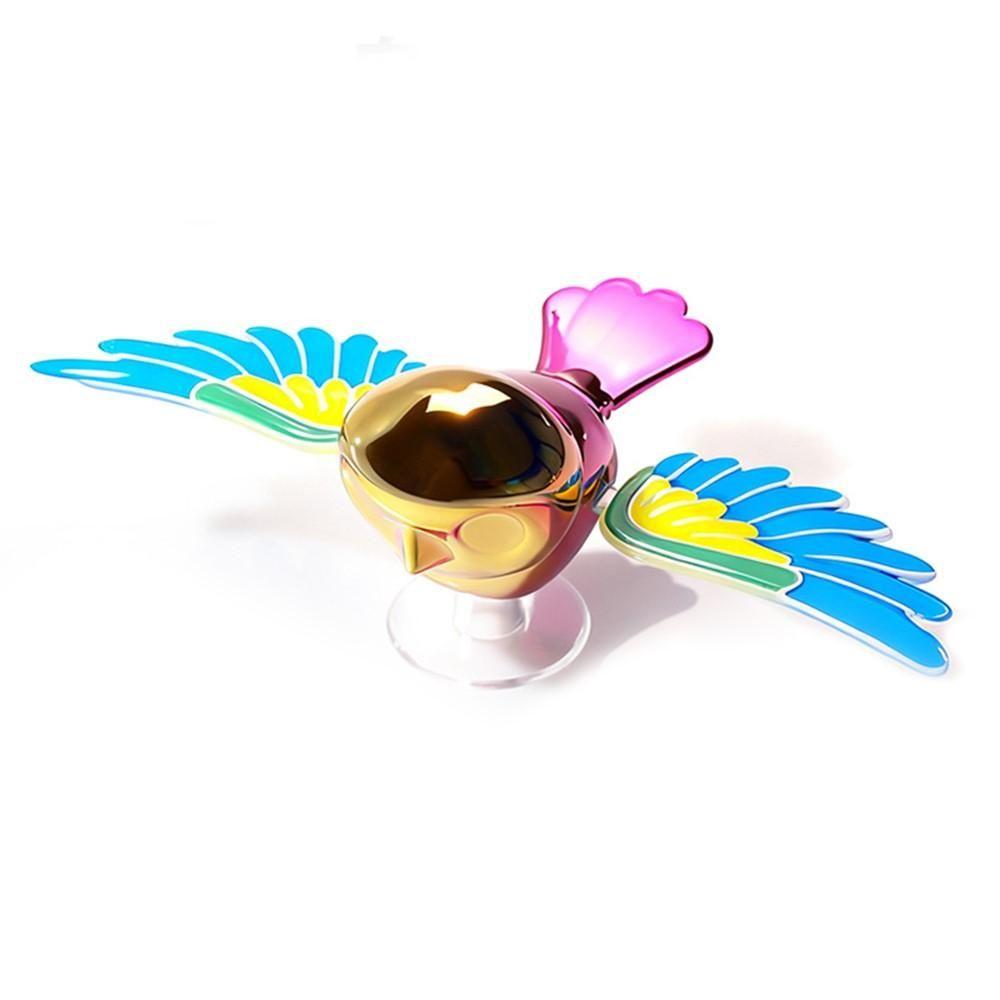 Swinging Bird Car Dashboard Decor | Wind-Moving Wings with Suction Base