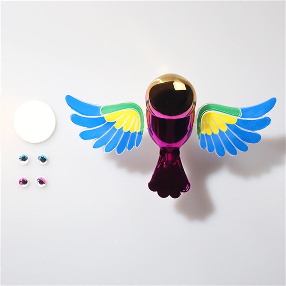 Swinging Bird Car Dashboard Decor | Wind-Moving Wings with Suction Base