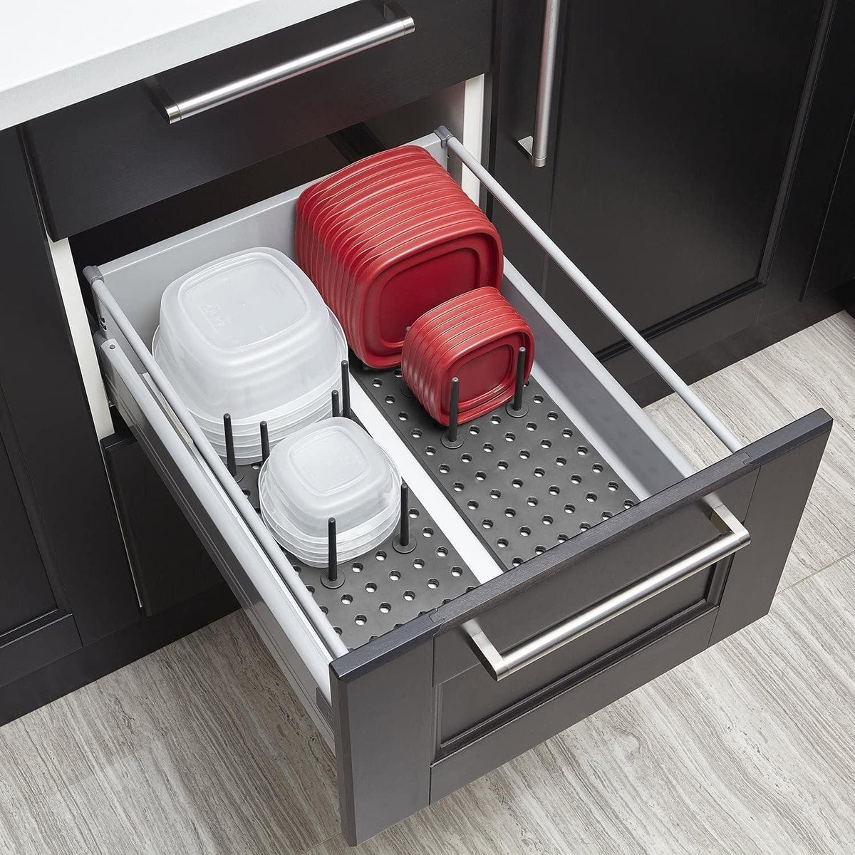 Dish Drying Rack Mat with Movable Pegs | Drawer & Counter Organiser