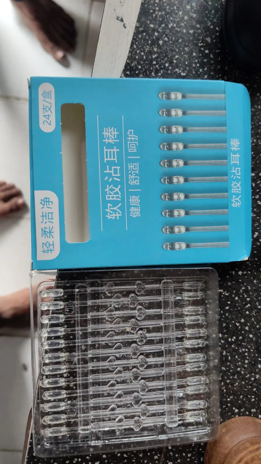 Disposable Ear Wax Cleaning Sticks with Sticky Tip (24 Pcs)