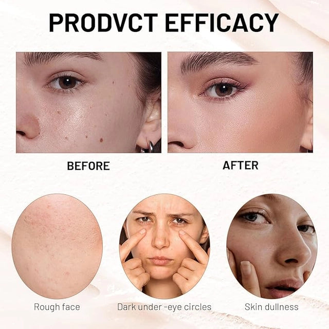 Korean Glass-Skin Foundation Stick with Built-in Brush | 2-in-1