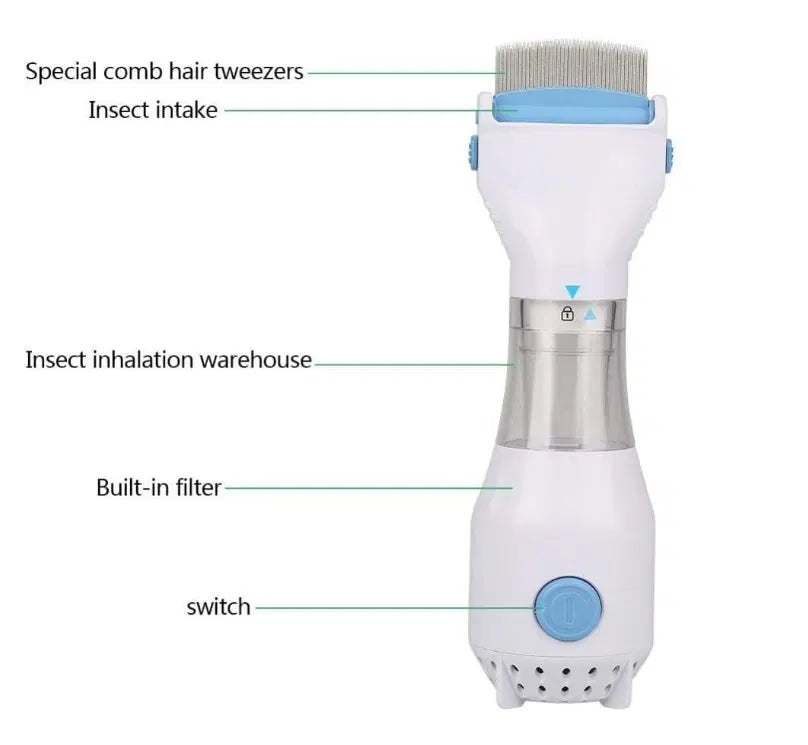 Electric Lice Comb with Suction | Chemical-Free Head Lice Removal